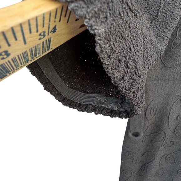 VTG Snyderknit California Black Hand Loomed Wiggle Sheath V-Neck Dress Small - Picture 11 of 12